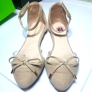 Tahari beige flats little girls size 12